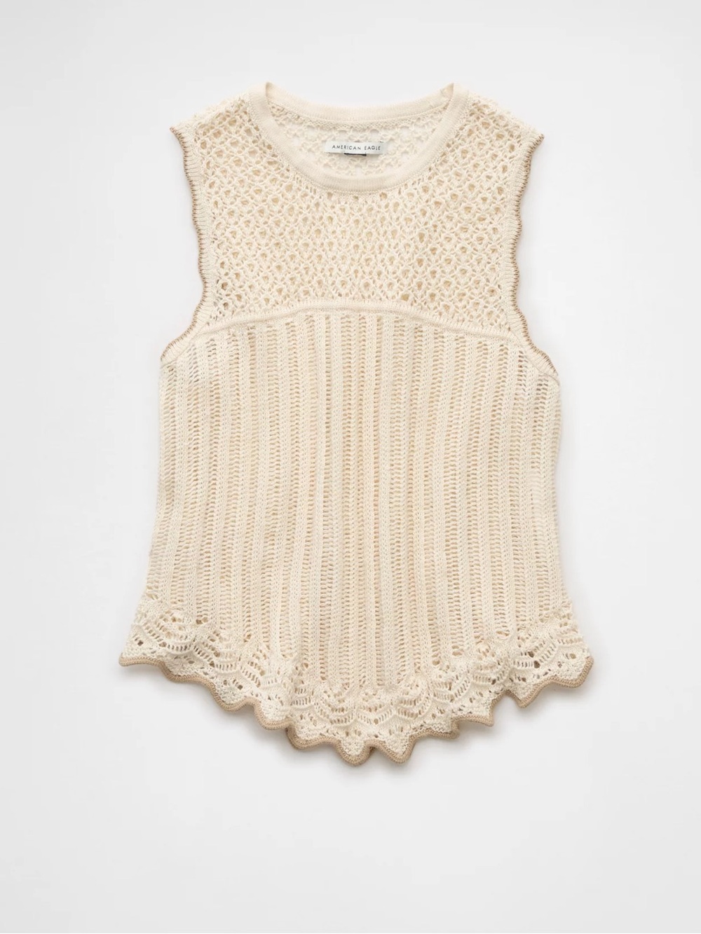 AE Mixed Stitch Sweater Tank Top